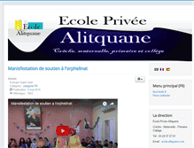 Tablet Screenshot of ecole-alitquane.com